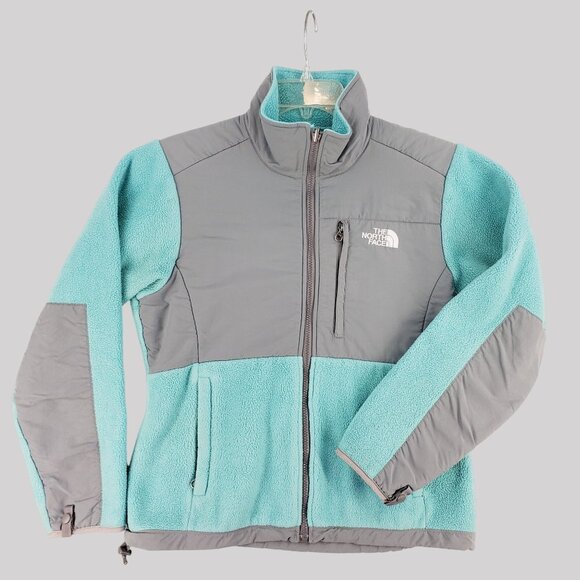 The North Face Womens Turquoise & Gray Full-Zip Fleece Jacket Size S - Picture 5 of 9